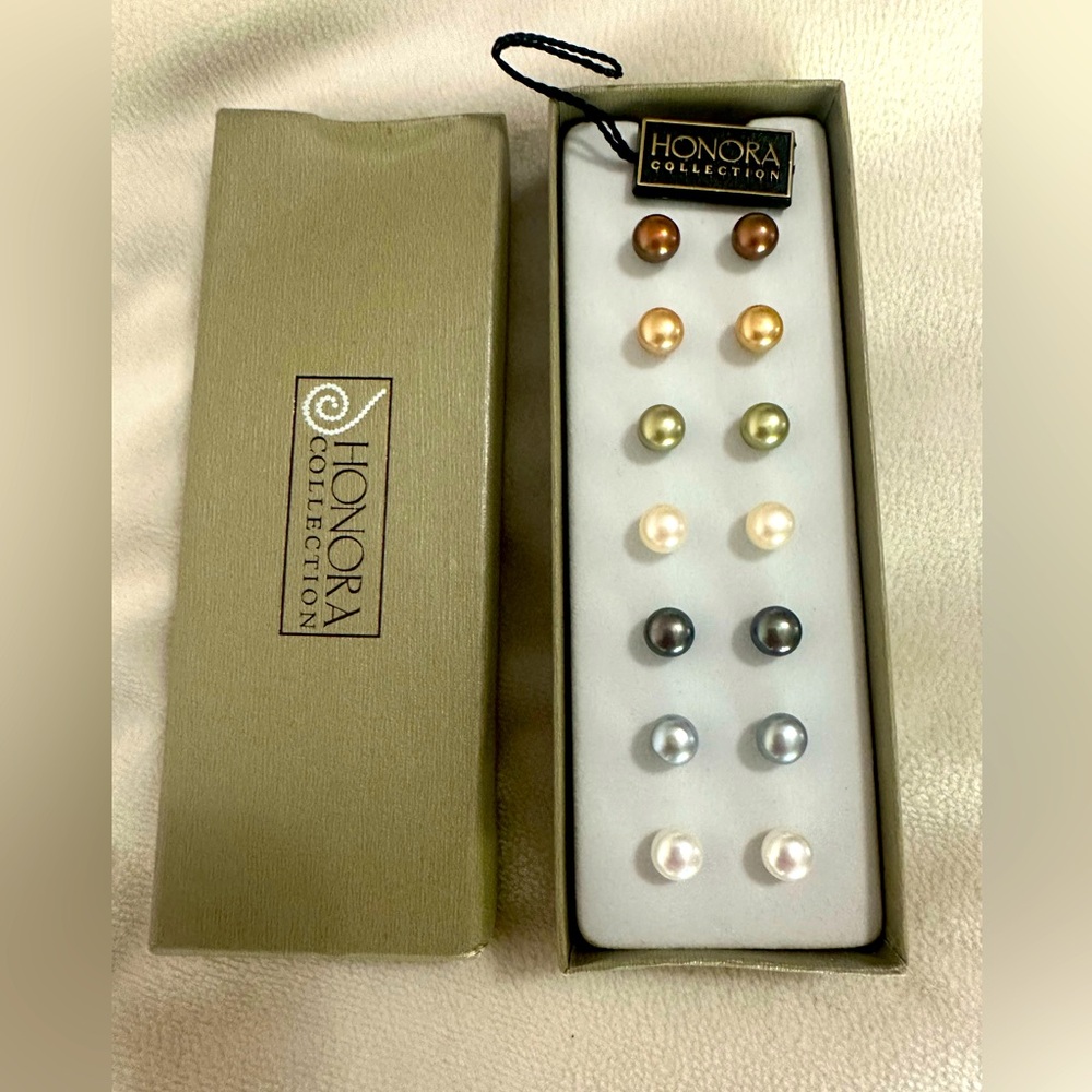 Honora Cultured Fresh water Pearl set of 7 earrings